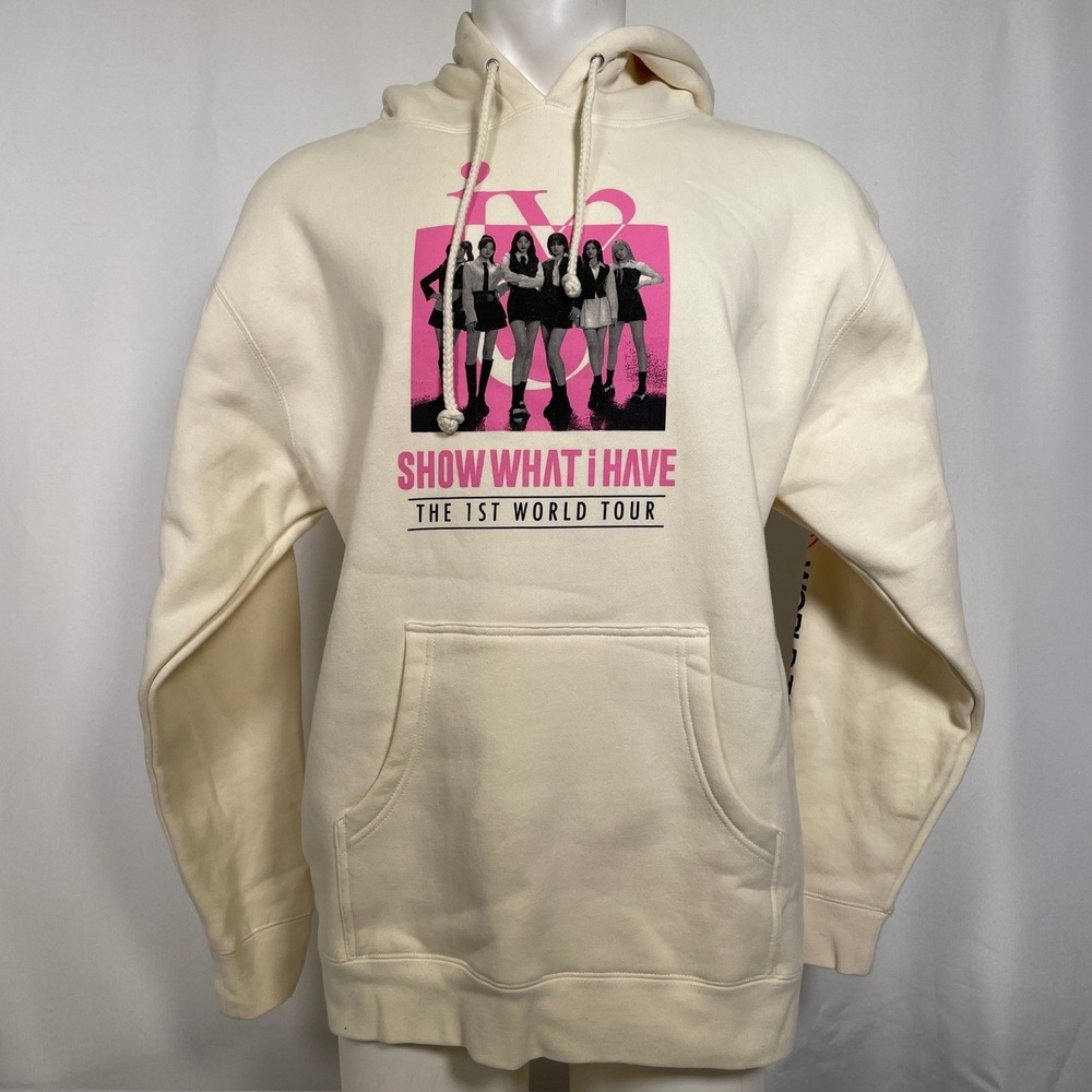 IVE The 1st World Tour Show What I Have Cream K-Pop Concert Hoodie Men's LARGE